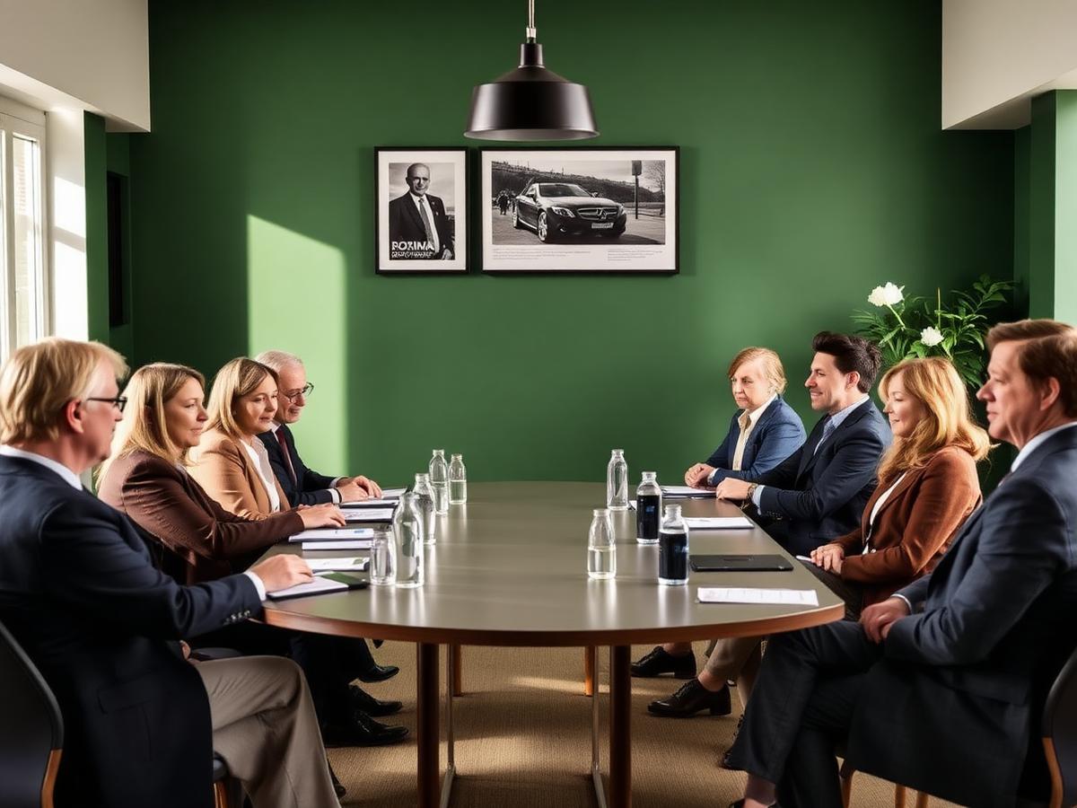 Delegates seated around a table in an Open Circle session
